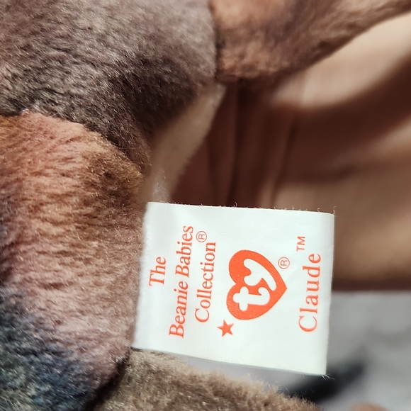 🕸Vintage Ty Beanie Baby Original Claude 1996 Tie Dye  Crab - Picture 7 of 11